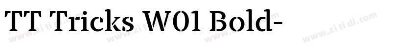 TT Tricks W01 Bold字体转换